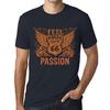 Men’s Vintage Tee Shirt Graphic T Shirt Feel The Passion Navy
