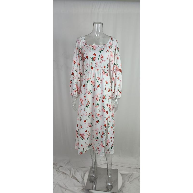 Summer Women's Dress Street Sexy Slit Midi Dresses Casual Dresses