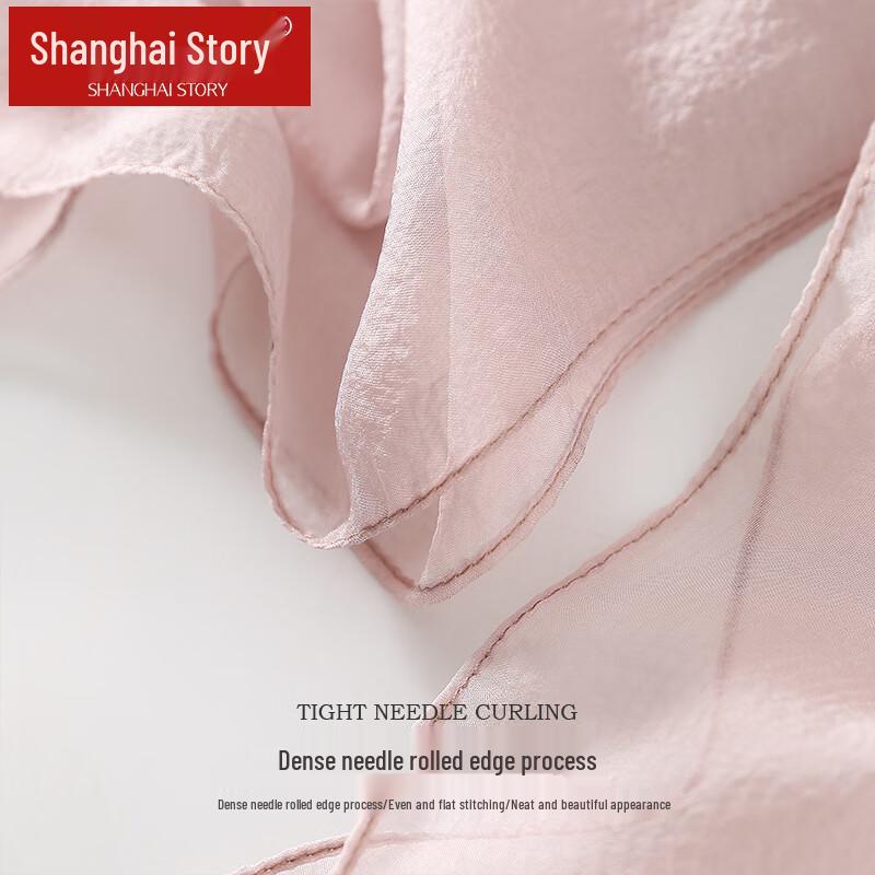 Shanghai Story Women's 100% Mulberry Silk Square Scarf