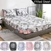 Elastic Fitted Sheet Deep Pockets Up To 16 Inches Marble Printed Brushed Microfiber Mattress Covers Set Twin Full Queen King 5 Size 6 Colors