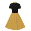 Women's Polka Dot Swing Dresses Lapel Buttons High Waist Belt Slim Fit Short Sleeves Summer Dress Office Work Casual Wear Vintage Outfit