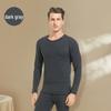 Men's Silk Cashmere Thermal Underwear Set: Velvet-Enhanced for Autumn and Winter