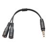 3.5mm 1 Male To 2 Female Ports Headphone Micophone Stereo Audio Cable Adapter