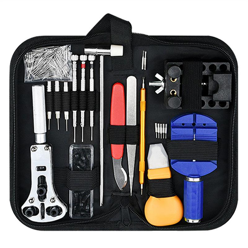 147 Parts Watch Repair Tool Kit for Disassembly Installation Maintenance Adjusting Straps Replacing Batteries
