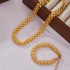 Wind Geometric Splicing Thick Bracelet Necklace 18K Gold-Plated Titanium Steel Non-Fading Exaggerated Set