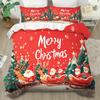 MERRY Christmas Bedding Set 3D Printed Duvet Cover Set Soft Single Double Size Bed Set Christmas Home Decorations
