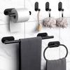 Adhesive Bathroom Hardware Accessories Towel Rack Toilet Paper Dispenser Holder Wall Coat Hooks Towel Rail Ring Roll Hanger Set