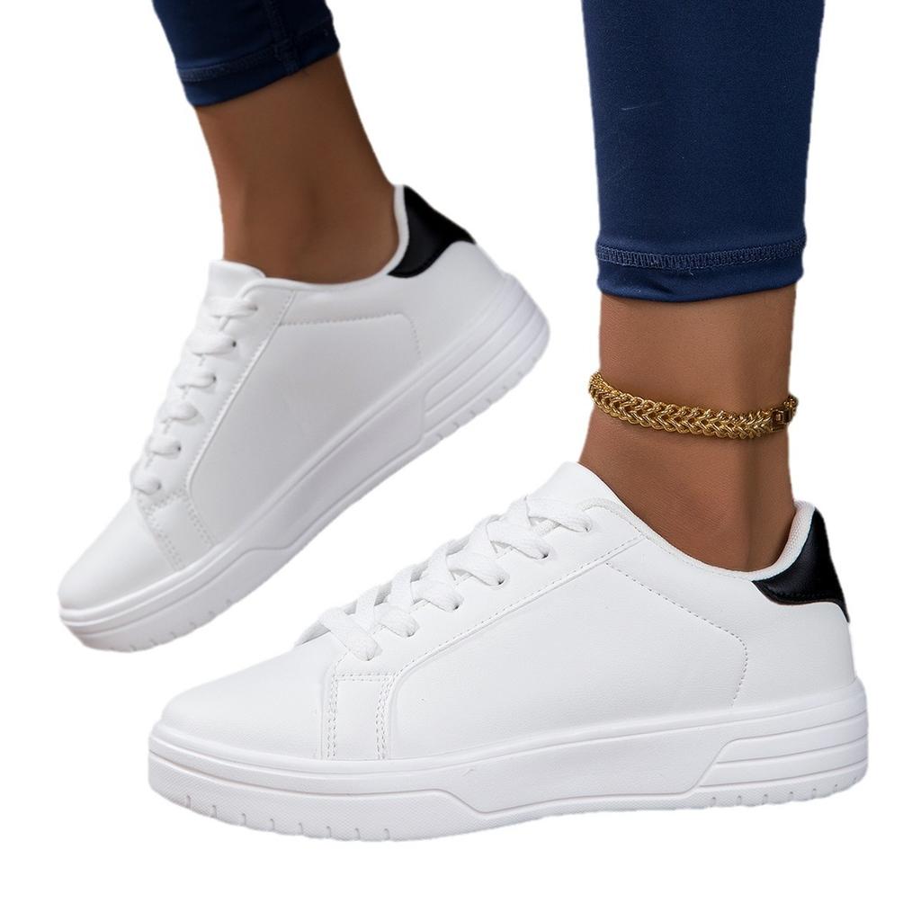 Spring 2025 New Hong Kong Style Women's Shoes Casual Board Shoes Women's Tide White Shoes Korean Version Fashion Single Shoes Student Shoes