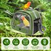 Bird Carrier Parrot Travel Cage with Tray and Breathable Clear Window Portable Bird Travel Carrier Double Zipper Clear Door