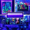 DC5V Purple Light Bar 6W 395nm Purple Light Bar for Fluorescent Tapestry Poster Body Paint Glow Halloween Decor Xmas Party