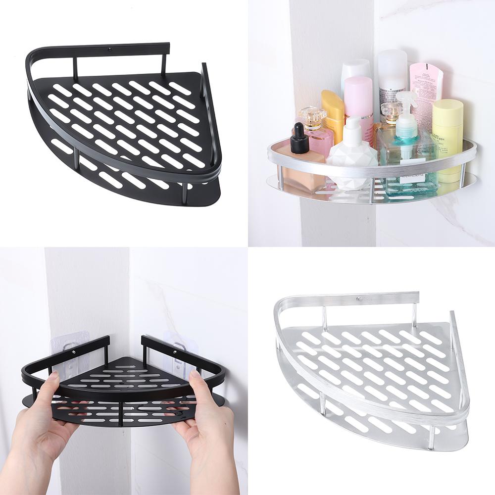 Wall Mount Shower Storage Rack Holder Aluminum Shampoo Storage Rack Holders Bathroom