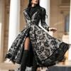 In-Stock 2021 Retro Lace Patchwork Trench Coat, Plus Size, Women’s Autumn/Winter Fashion