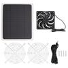 10W Solar Panel Fan Kit Waterproof Cooling Ventilator for Dog Chicken House Greenhouse