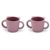 Ambidextrous Baby Bear Silicone Cup, Dark Pink, 2 Pieces
