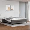 347846 vidaXL Pocket Spring Bed Mattress Grey 180x200 Cm Thickness 20 Cm Faux Leather