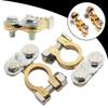 2pcs Car Battery Terminal Wire Clamps Pure Copper Positive Negative Top Post Connectors Battery Terminal Clip Battery Connectors