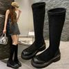 Women's Shoes Women's Boots Chunky Platform Brand Designer Over The Knee High Boots  Autumn Winter Elastic Thigh Long Boots