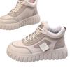 Korean Trendy Women's Thick Sole Mid-Top Dad Sneakers - Autumn/Winter Casual Sports Style
