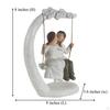 Couple Figurine Statue On Swing,Lover Sculpture,Resin Crafts Ornament Desk Figure for