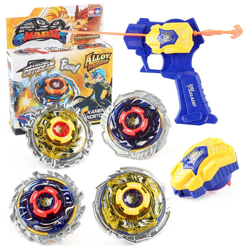 Alloy Battle Gyro Set, Battle Gyro Gun Ruler Launcher 2-In-1 Battle Gyro Toy
