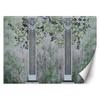 Wallpaper Ancient Columns and Flowers