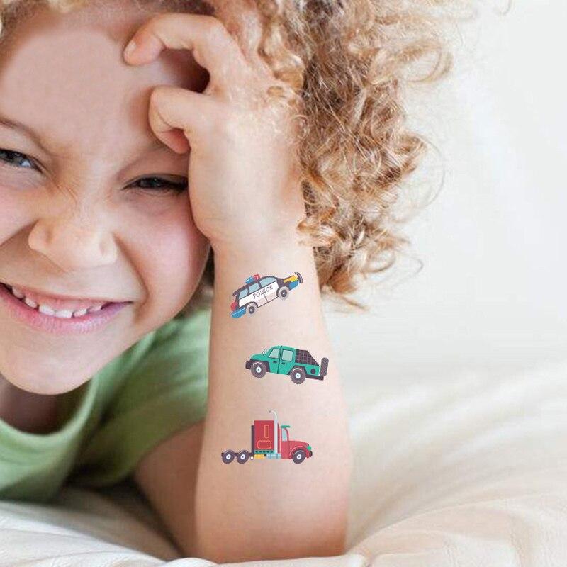1pcs Fake Tattoo Stickers Cartoon Car Temporary Tattoo Kids Children Hands Arm DIY Body Art Temporary Tattoo Sticker