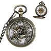 Butterfly Dragonfly Flip Retro Copper Mechanical Pocket Watch
