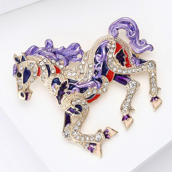 Horse Christmas Ornaments Sparkly Rhinestone Horse Hanging Decoration Acrylic Christmas Tree Ornament for Winter Xmas Party Supplies Holiday Home