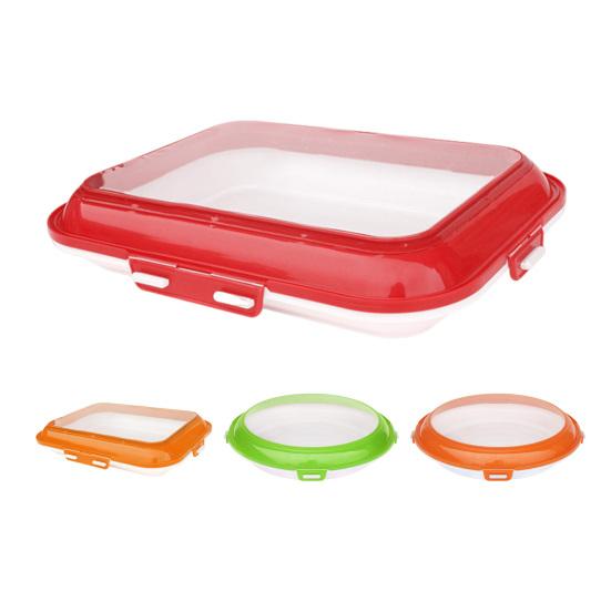 Food Preservation Tray with Vacuum Sealed Lid Stackable Reusable Food Storage Container Fridge Storage Case for Kitchen