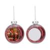 1pcs Blank Sublimation Christmas Ball Pendants Decoration DIY Craft Photo Print Xmas Tree Hanging Round Ornaments Kids Gifts