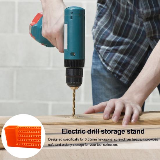 Screwdriver Bit Storage Box Large Capacity Multiple Compartments Universal Drill Bit Holder Perforated Board Organizer