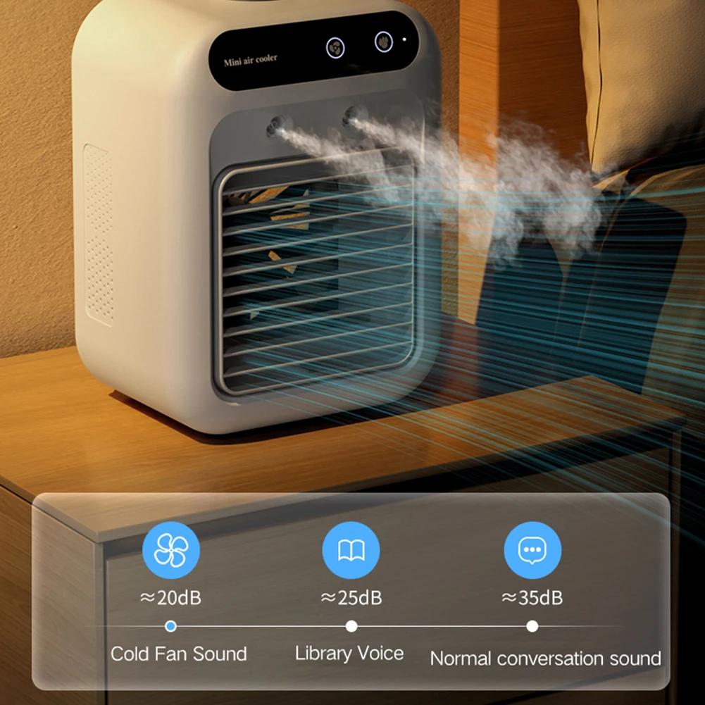 USB Spray Humidification Mini Small Air Conditioning Fan Desktop Water-cooled Fan Dormitory Mobile Electric Fan Cooling Chiller