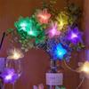 1000mah LED Fiber Optic Fairy Light Battery-operated Garland Christmas Decoration Party New Year's Decor Artificial Flowers