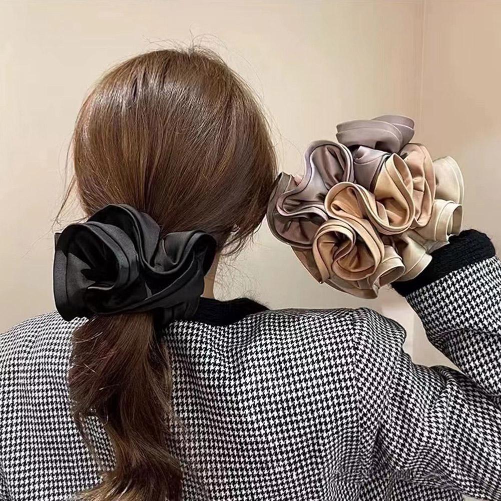 Ponytail Holder Satin Hair Tie Elegant Large Intestine Durability Scrunchies Elasticity High Ha I1M1