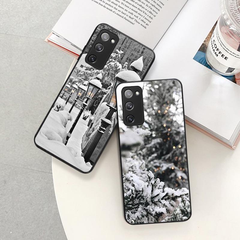 Phone Case For Samsung S22 5G S21 Ultra S20 FE S10 Plus Lite Christmas Santa Snowman Soft Silicone Cover For Galaxy S9 S8 S7 A91