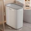Compact Bathroom Corner Trash Can with Press-Down Lid