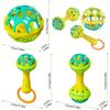 Colorful Hand-Cranked Bell & Ball Toy for Infants & Young Children - Safe ABS Material, Sensory Learning