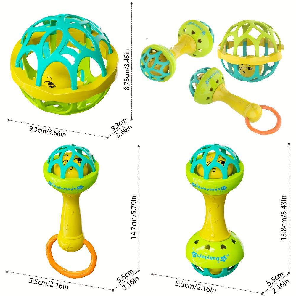 Colorful Hand-Cranked Bell & Ball Toy for Infants & Young Children - Safe ABS Material, Sensory Learning & Motor Skills