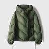 Winter Coat Women Short Lightweight White Duck Down Coat Hooded Loose Warm Bread Puffer Jacket Female Outerwear