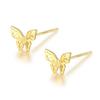 Earrings Silver Earrings Silver925 Butterfly Butterfly Compatible with Metal Allergies Gold Pink Gold (yellow Gold)