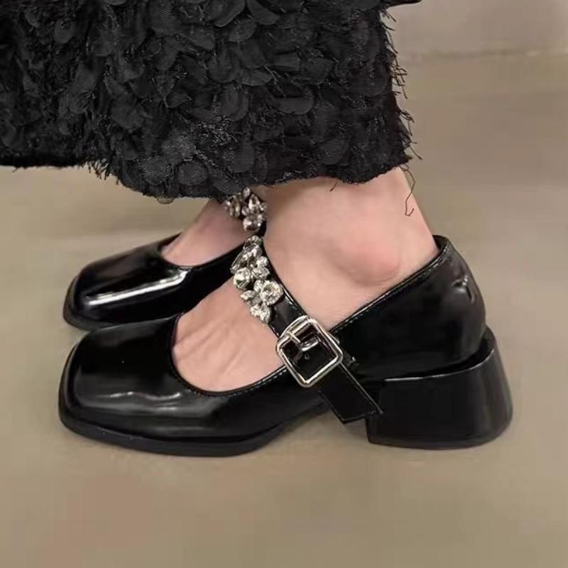 Fashion Designer 2025 New Women Heeled Shoes Luxury Crystal Sqaure Toe High Heels Sandals Dress Party Heeled Shoes Summer Woman Pumps