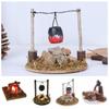 House Doll Accessories Dollhouse Bonfire Fairy Garden Decor Villa Scene Model Miniatures Campfire