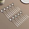 Willive Domestic Stainless Steel Spoon Set, Silver, Spoon 10p + Chopsticks 10p, 1 Set, Korean Popular Tableware