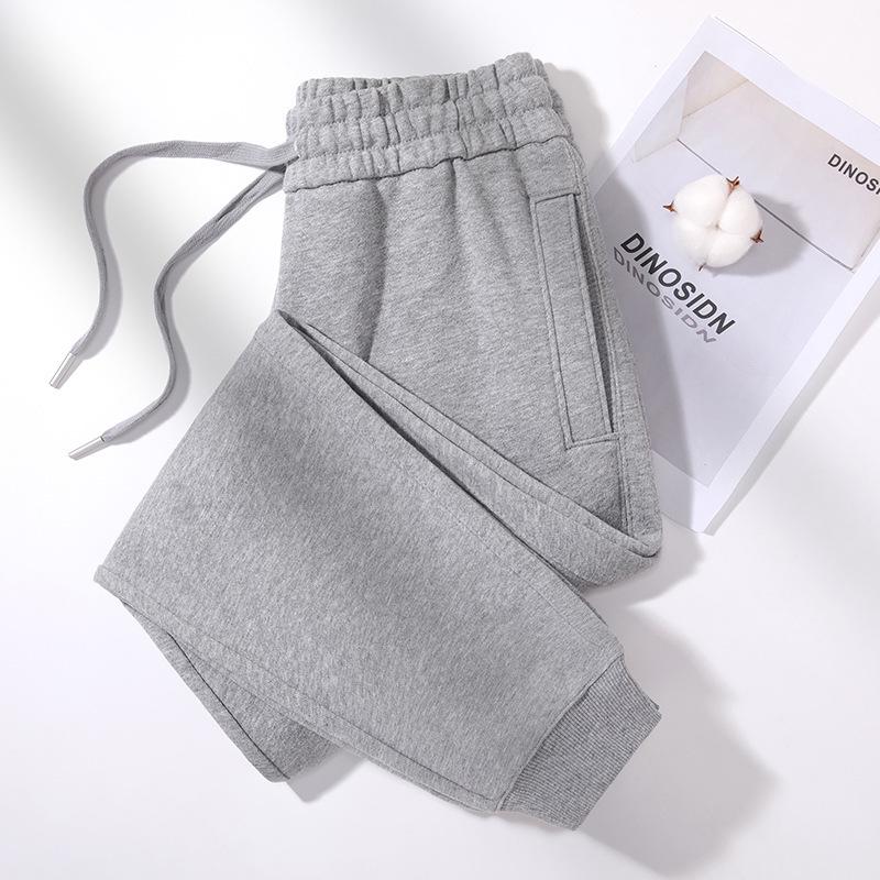 Women's Heavyweight Cotton Skinny Sweatpants - 380G, Washed, Fashion Casual, Spring/Autumn, Draping Style.