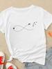 (Asian Size) Women T Shirt Short Sleeve Tee Top Clothing Bird Style Trend Watercolor Fashion Print Lady Casual Female Graphic T-shirts