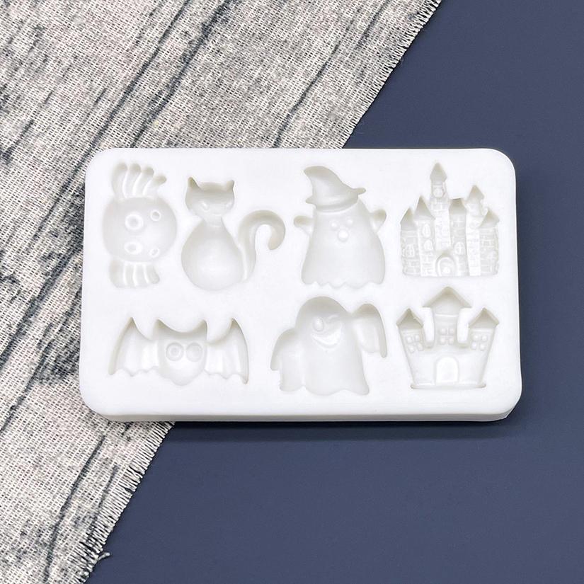 Bat Black Cat Spider Ghost Halloween Silicone Sugarcraft Mold Cupcake Baking Mould Fondant Cake Decorating Tools