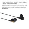 3.5mm Wired Earphones Stereo Headphones Comfortable Wearing In Ear Gaming Earbuds(Black)
