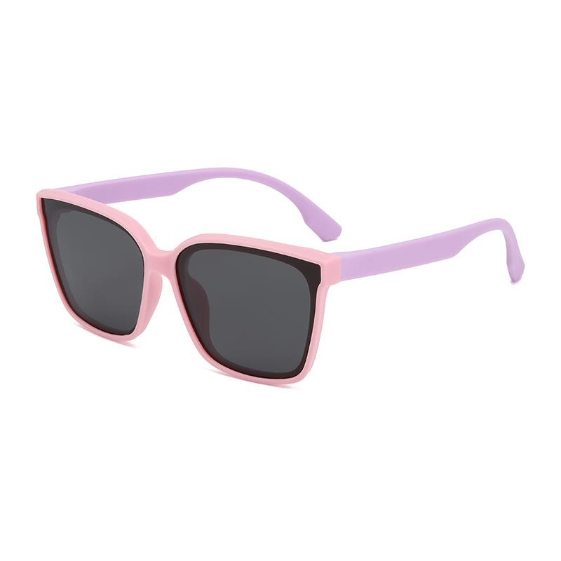 New Baby Sunglasses Square Frame Polarized Fashionable Cute Color Block Children's Sunglasses 23052