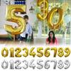 Large Gold Silver Number Foil Balloons Digit Air Ballon Happy Birthday Wedding Balls Party Supplies