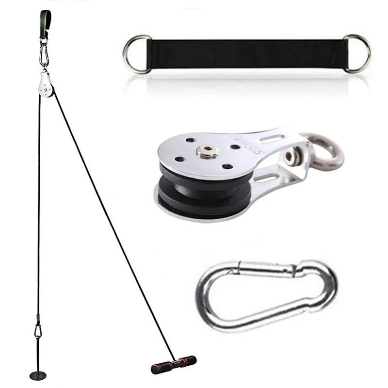 Fitness Pulley Cable System DIY Loading Pin Lifting Triceps Rope Machine Workout Adjustable Length Home Gym Sport Accessories